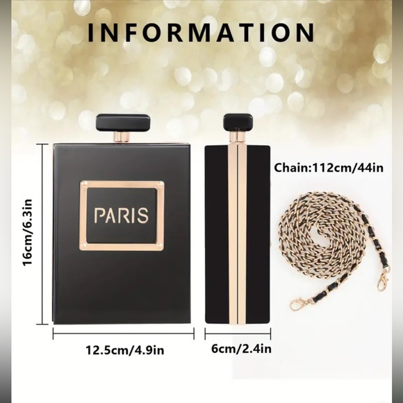 NEWT VINTAGE PARIS PERFUME SHAPED CLUTCH BAG. - Picture 14 of 14
